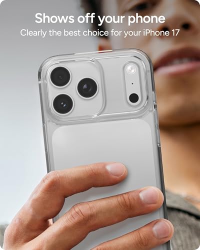 ZAGG Crystal Palace Lite Case for iPhone 17 Pro - Clear, Drop Protection (10ft/3m), Ultra-Slim & Lightweight, Sleek & Minimalistic Phone Case with Transparent Design, Anti-Yellowing Technology - size: iPhone 17 Pro, style: Without Magsafe