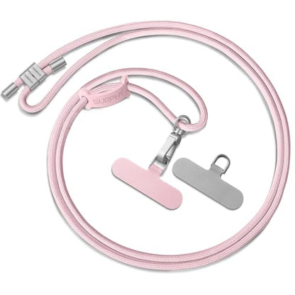 SURPHY Phone Lanyard Crossbody, Phone Strap Crossbody with 2 Tether Tabs - color: Pink