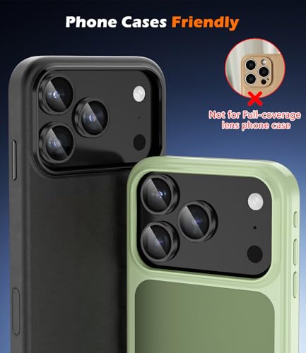 imluckies Camera Lens Protector for iPhone 17 Pro/iPhone 17 Pro Max - color: Black