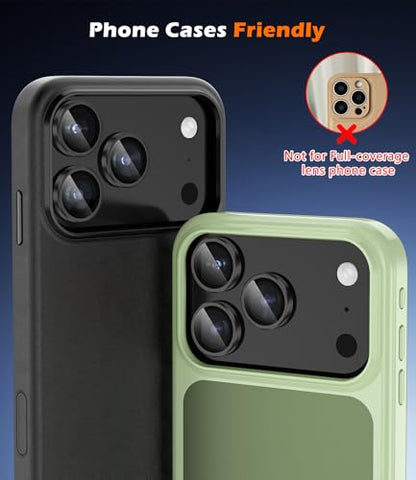 imluckies Camera Lens Protector for iPhone 17 Pro/iPhone 17 Pro Max - color: Black