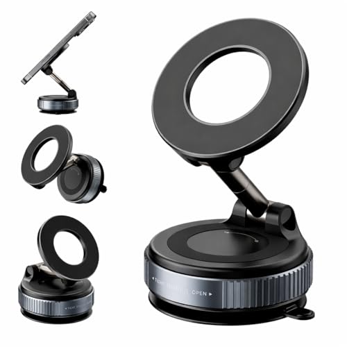360° Magnetic Phone Holder for Car, Strong Magnetic Dashboard & Air Vent Mount, (100lbs Strongest Suction) Universal Car Cell Phone Holder for iPhone, Samsung, Android, Motorola, xiaomi, Waterproof