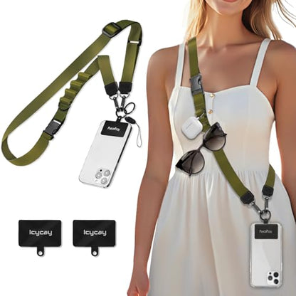 Icycay Phone Lanyard Crossbody Strap Neck Adjustable Teacher Women Green - color: 1 Green
