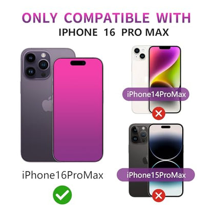 Privacy Screen Protector for iPhone 16 Pro Max Gradient 2 Pack - color: For iPhone 16 Pro Max (red)