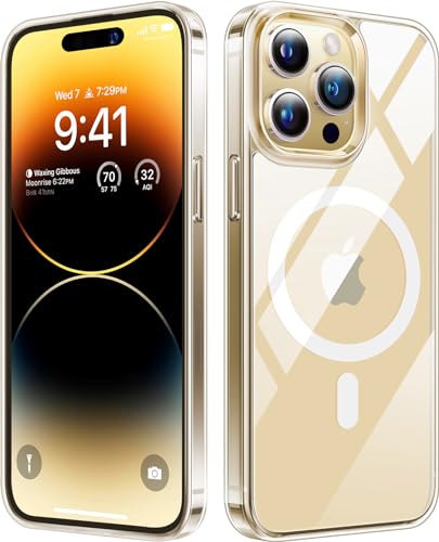 TORRAS Stronger Magnetic for iPhone 14 Pro Case, Never Yellow, Clear Back | Compatible with MagSafe, 12 FT Military Grade Drop Tested, Protective Slim Thin Case for iPhone 14 Pro Phone Case - color: Clear