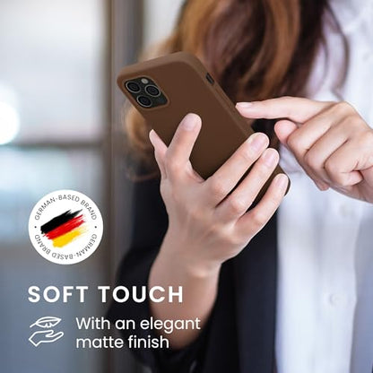 kwmobile Case Compatible with Apple iPhone 12 / iPhone 12 Pro Case - Soft Slim Protective TPU Silicone Cover - Chocolate - color: Chocolate