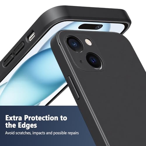 FanTEK Phone Case Compatible with iPhone 15 Plus Case, Anti-Scratch & Fingerprint Phone Case Protective Cover, Matte Black - size: iPhone 15 Plus