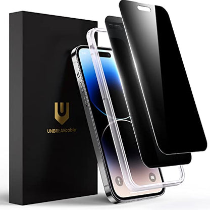 UNBREAKcable Privacy Screen Protector for iPhone 14 Pro, 2-Pack - size: iPhone 14 Pro