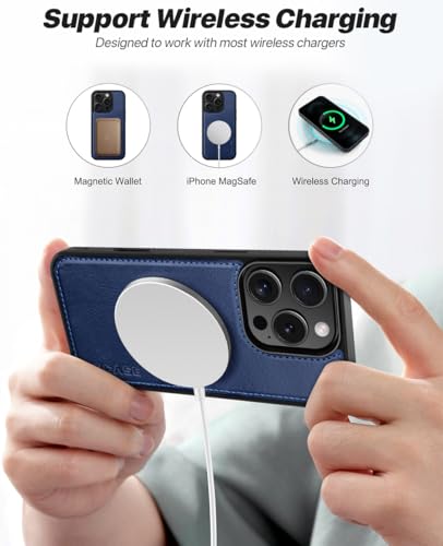 OCASE for iPhone 16 Pro Case Detachable Wallet Case with Card Holder, 2 in 1 Pu Leather Flip Folio with RFID Blocking Stand Wrist Strap Shockproof Phone Cover 6.3 Inch 2024, Blue - color: Blue, size: iPhone 16 Pro