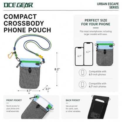 Cell Phone Bag with Strap Lightweight Crossbody Phone Purse with Nylon Lanyard Fits iPhone 12-17 for Travel Casual Walking - color: Blue