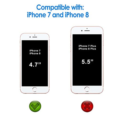 JETech Screen Protector for iPhone 8/7, 2-Pack | HD Clear, Tempered Glass Film, Anti-Scratch Glass - size: iPhone 7/8