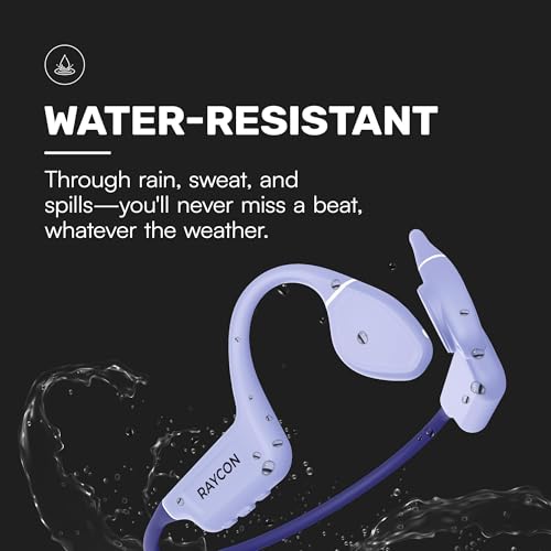 Raycon Bone Conduction Headphones - Open Ear Running Headphones & Bluetooth Earbuds, Sweat & Water-Resistant with Mic - color: Blue