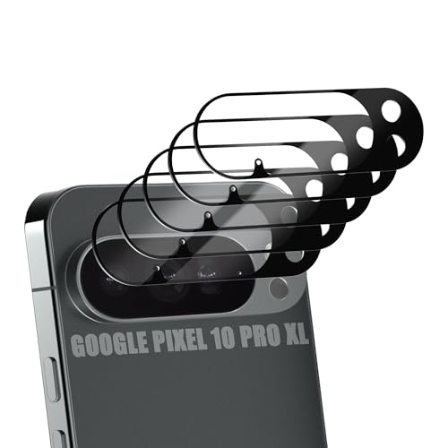 Orzero (5 Pack) Camera Lens Protector for Google Pixel 10 Pro XL, Protector de Cámera Tempered Glass 9H Precise Camera Cutouts Anti-Scratch Does Not Affect Night Shots and Flash - size: Google Pixel 10 Pro XL