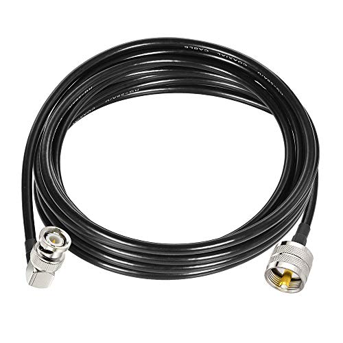 Superbat PL259 to BNC Cable UHF Male to BNC Male RG58 Coax Cable 10ft - size: 10ft, style: bnc to pl259