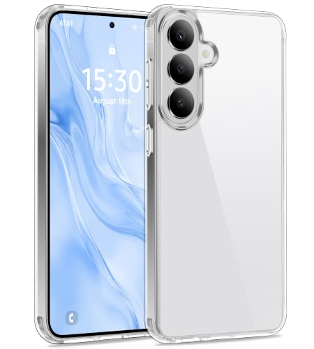 USLAI Case for Samsung Galaxy S26, Anti-Yellowing, Crystal Clear Back, Shockproof & Military‑Grade Drop Protection - Transparent - color: Clear, size: Samsung Galaxy S26