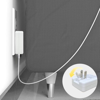 5V 2.1A 2A 1A Flat USB Wall Charger, Retractable USB Power Adapter Charging Block 10W 10.5W 5W AC Power Adapter Compatible with iPhone, iPad, Samsung, Tablet, Kindle-White-1PCS (10.5W-5V 2.1A)