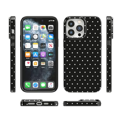 Casely iPhone 14 Pro Case | On the Dot | Black Polka Dot | Compatible with MagSafe | Classic Ultra Slim Design - color: On the Dot | Black Polka Dot, size: Iphone 14 Pro