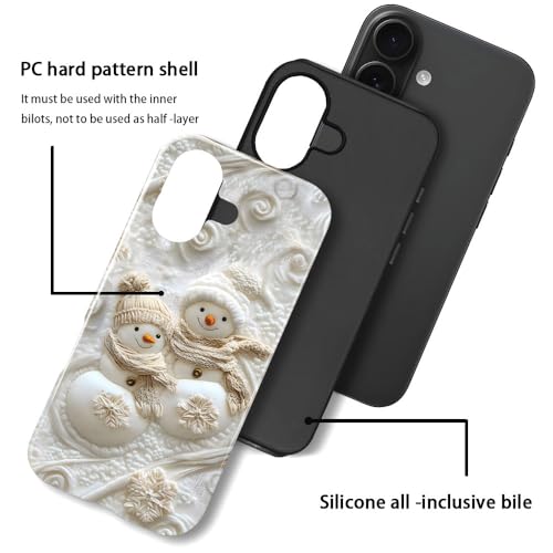 Compatible with iPhone 17,Anti-Scratch Glossy Case Cover,Christmas Snowman - color: Christmas Snowman, size: IPhone 17