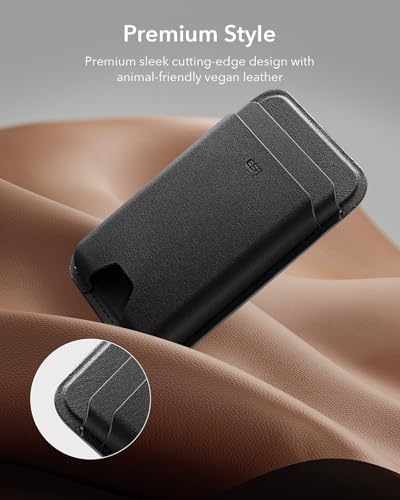 ESR for MagSafe Wallet, 5 Card Holder for Phone Case, RFID Blocking | MagSafe Sticker Included, Slim Magnetic Wallet for iPhone 17 Pro Max 17e 16 15 14 13 12 Series, Selected Samsung Galaxy,Black - color: Black
