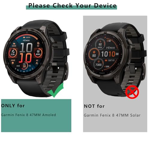 [1+4 Pack] Case with Tempered Glass Screen Protector Compatible with Garmin Fenix 8 AMOLED 47MM (Not for Fenix 8 47mm Solar), Bumper Full Coverage Protective Soft Cases Face Cover for Fenix 8 AMOLED 47MM - size: for Fenix 8 AMOLED 47MM