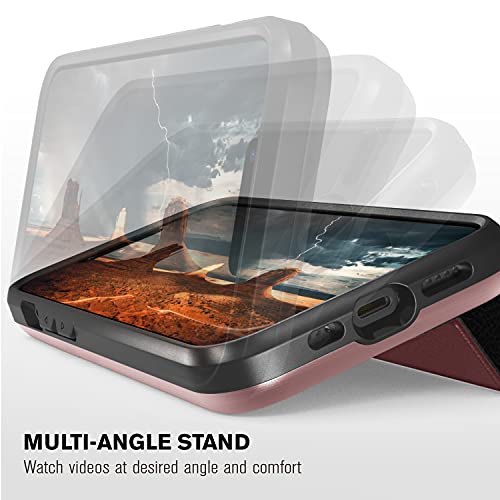 VENA vCommute for iPhone 13 Wallet Case, Rose Gold - color: Red, size: iPhone 13