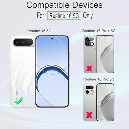 Ibywind for Realme 16 5G Screen Protector,2 Pack,9H Hardness Tempered Glass and Camera Lens Protector,with Alignment Frame,Full Coverage,Bubble Free,Fingerprint Unlock,Scratch Resistant - size: Realme 16 5G 6.57 inches