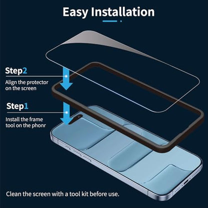 SAMKE 3 Pack Designed Tempered Glass for iPhone 17 Screen Protector 6.3in - size: iPhone 17 (6.3-inch)