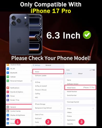 3+2 Pack for iPhone 17 Pro Privacy Screen Protector (6.3 inch) - color: For iphone 17 Pro Black