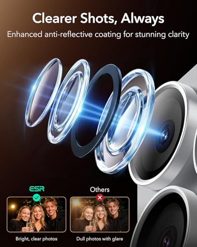 ESR for iPhone 17 Pro Camera Lens Protector, 1 Pack, Silver - color: Silver
