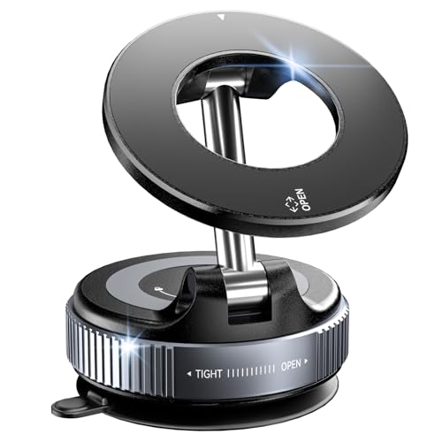 CloudValley Vacuum Magnetic Car Phone Mount for MagSafe - style: Magnetic Mount-Black