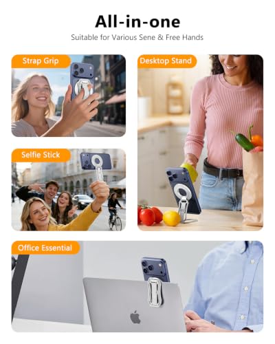 for Magsafe Phone Grip & Magnetic Ring Holder - color: Silver