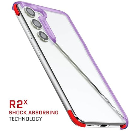 Ghostek Covert Clear Galaxy S23 Phone Case with Military Grade Shockproof Protection, Non-Slip Grip, Protective Silicone Cover Designed for 2023 Samsung S23 (6.1") (Purple) - color: Purple [Limited], size: Galaxy S23