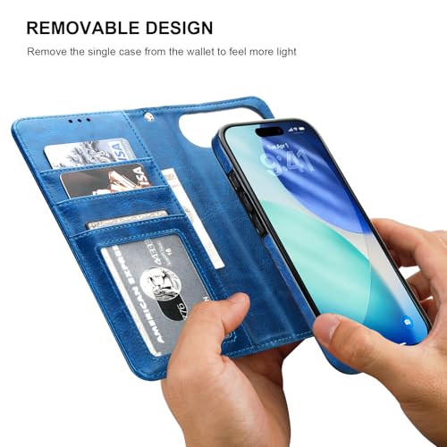 Bocasal for MagSafe Wallet Case Card Holder for iPhone 17 Air, Blue - color: Blue for MagSafe