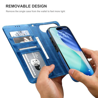 Bocasal for MagSafe Wallet Case Card Holder for iPhone 17 Air, Blue - color: Blue for MagSafe