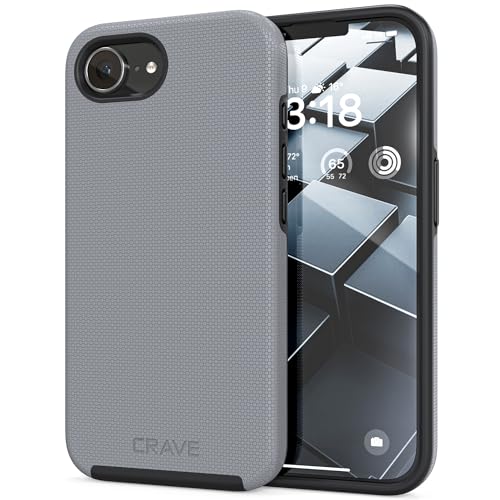 Crave for iPhone 17e Case and iPhone 16e Case, Shockproof Protection Dual Layer Case for iPhone 17e, iPhone 16e (6.1 inch) - Slate - color: Slate