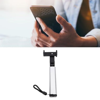 Yunseity Phone Holder, Foldable 360° Adjustable Clamp Clip Mount Cell Phone Stand for Desk Pole Table, Pipe, Pen, Treadmill, Pole Mounted Desk Stand for Table Bedside (Silver) - color: Silver