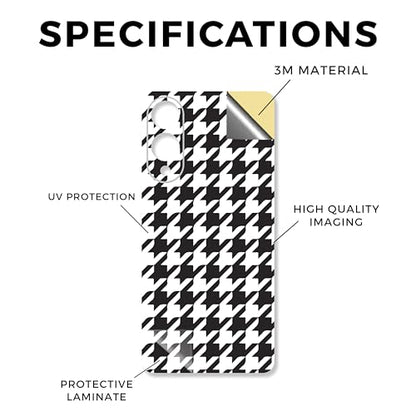 Phone Skin Compatible with Samsung Galaxy S25 Edge - Houndstooth - Premium 3M Vinyl Protective Wrap Decal Cover - Easy to Apply | Crafted in The USA by MightySkins - color: Houndstooth, size: Galaxy S25 Edge (Back Wrap), style: Matte Finish