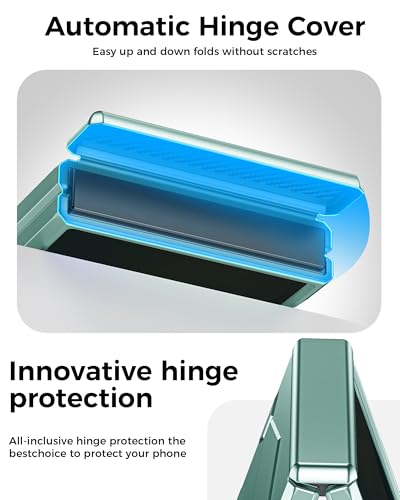 GooseBox for Samsung Galaxy Z Flip 7 Case,Built-in Privacy Screen Protector&Hinge Protection Shockproof All-Inclusive Smartphone Cover for Samsung Galaxy Z Flip 7(Mint Green) - color: Flip7-Mint Green FKP