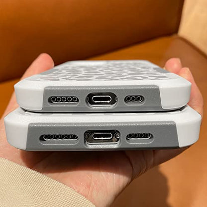 Case for iPhone 11, White Leopard Light Gray | Cheetah Print, Heavy Duty, Shockproof, Full Body Protection, Rugged - color: iPhone 11