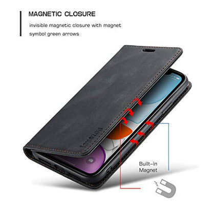 japezop Compatible with iPhone 11 Case,iPhone 11 Case Wallet with[RFID Blocking] Card Holder Kickstand, Leather Flip Wallet Case for iPhone 11 6.1 inch(Black) - color: Black, size: iPhone 11 6.1 Inch