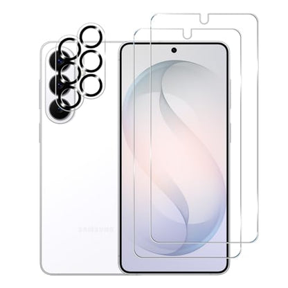 BIGFACE Galaxy S26 Tempered Glass Screen Protector + Camera Lens Protector [ 2 + 2 Pack ][Case Friendly] [Anti-Scratch] [Ultrasonic Fingerprint Unlock] Clear HD Protective Film for Samsung Galaxy S26 - size: Galaxy S26(6.3")