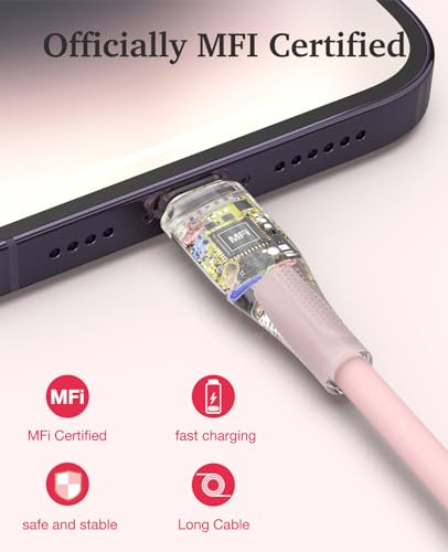 [Apple MFi Certified] iPhone Charger Cord, 6Pack 3/6/10 FT Lightning Cable