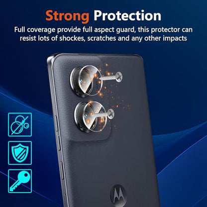 (3+2 Pack) for Motorola Moto Edge 2024 Privacy Screen Protector,3 Pack Screen Protector + 2 Pack Camera Protection,Flexible TPU Film(Not Tempered Glass) [3D Touch][Bubble-Free][Anti-Scratch]