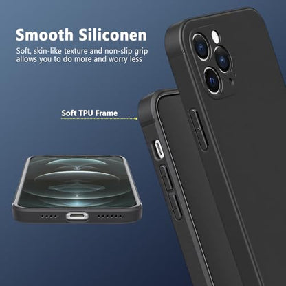 FanTEK Phone Case Compatible with iPhone 12 Pro Case, Anti-Scratch & Fingerprint Phone Case Protective Cover, Matte Black - size: iPhone 12 Pro