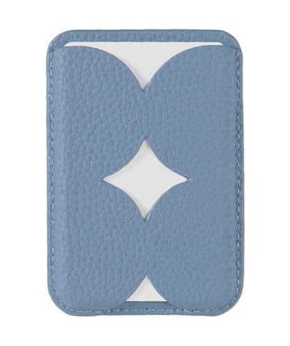 Luner - Leather Magnetic Card Wallet Compatible with Magsafe - for iPhone 17, 16, 15, 14, 13, 12 series - Holds 2 cards - Made of Vegan Leather - Frost Blue - color: Frost Blue, style: Classic