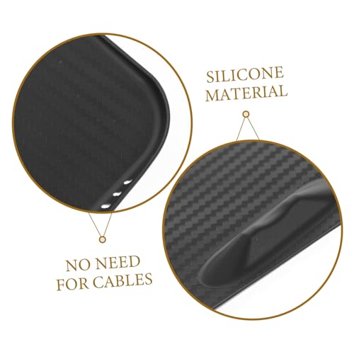 Charging Phone Pad for Skid Silicone Mat for Center Console Upgraded Design for Secure Charging and Interior Aesthetics Black