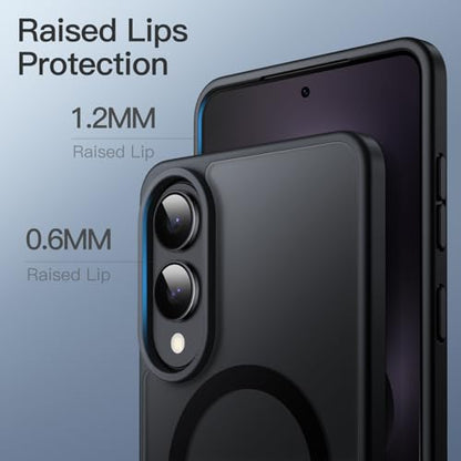 JETech Magnetic Matte Case for Samsung Galaxy S25 Edge, Black - color: Black, size: Galaxy S25 Edge