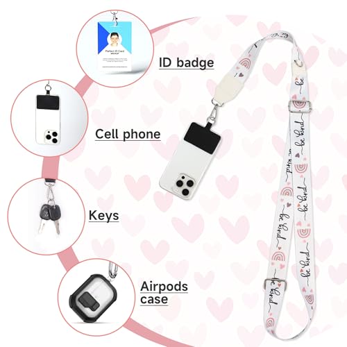 FUVLIFE Cell Phone Lanyard Crossbody, Clip and Go Phone Strap with Wallet - color: Heart
