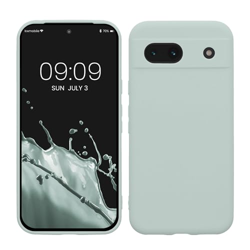 kwmobile Case Compatible with Google Pixel 8a Case - Protective Slim TPU Phone Cover - Soft Matte Finish - Cool Mint - color: Cool Mint