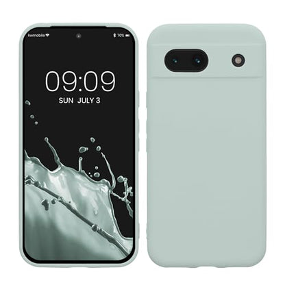 kwmobile Case Compatible with Google Pixel 8a Case - Protective Slim TPU Phone Cover - Soft Matte Finish - Cool Mint - color: Cool Mint