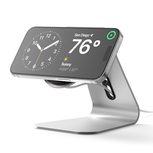 elago MS4 Charging Stand for MagSafe Charger - color: Silver